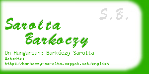 sarolta barkoczy business card